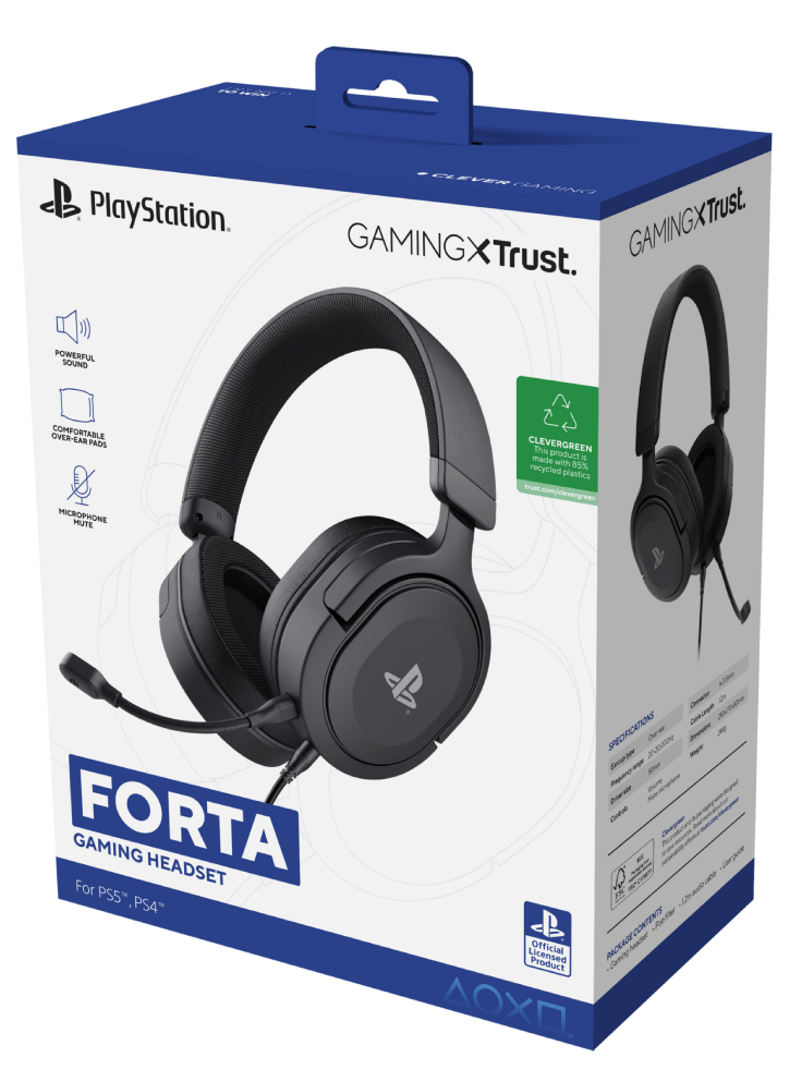 Casti Trust GXT498W Forta Black - Playstation 5