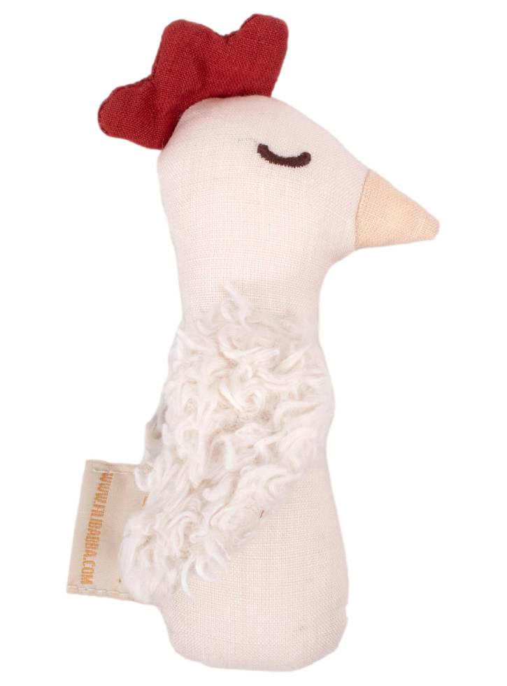 Plus Filibabba Linen Rattle Chicken (FI-02808)