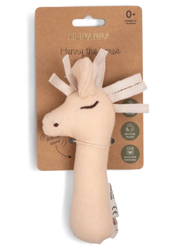 Plus Filibabba Linen Rattle Horse (FI-02810)