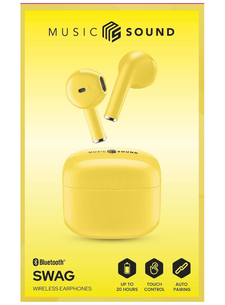 Earphones MS Swag TWS BT Yellow