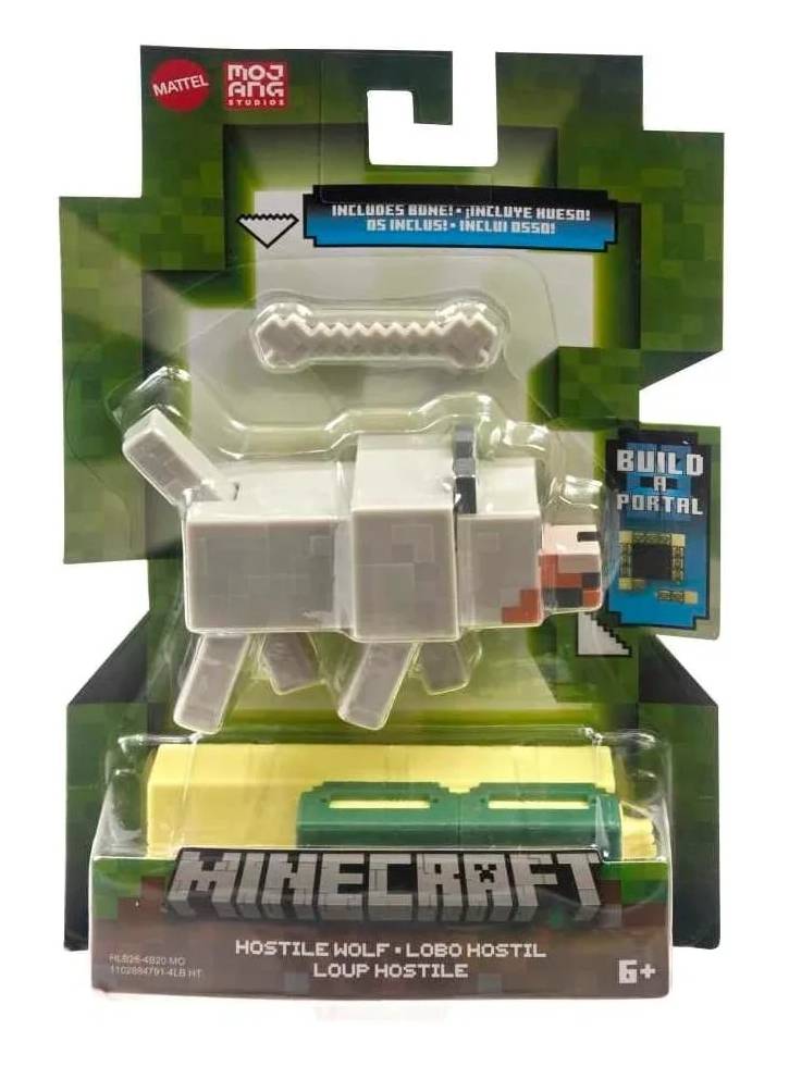 Figurina Minecraft Build a Portal Hostile Wolf Core