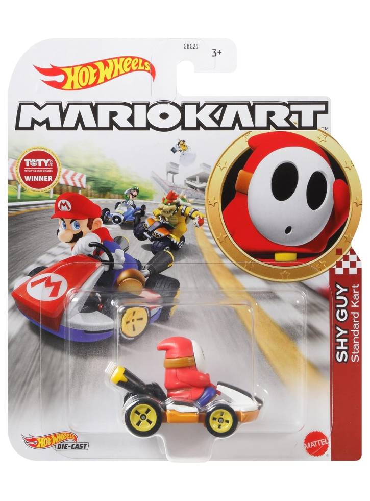 Masina Hot Wheels Mario Kart Shy Guy Standard Kart Die-Cast (GRN25)