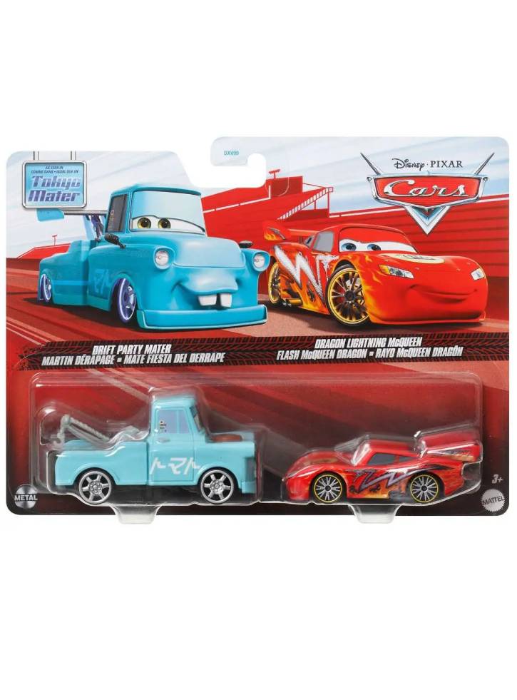 Disney Pixar Cars Tokyo Mater Drift Party Matter & Dragon Lightning McQueen (HLH69)