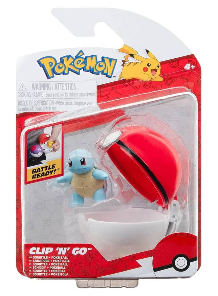 Figurina Pokemon Clip & Go Pokeball Squirtle (PKW3143)
