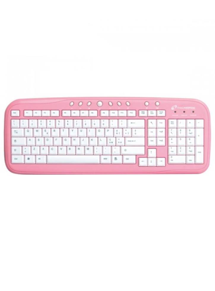 Tastaura Techmade USB Pink/White