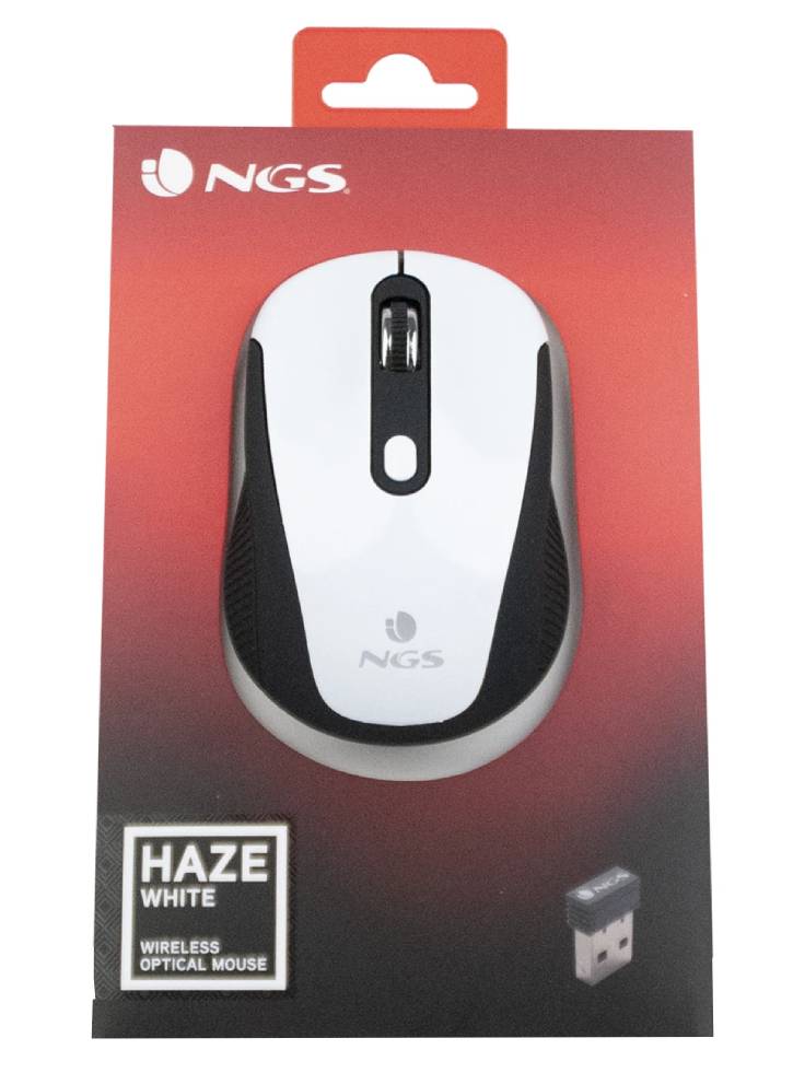 Mouse NGS Mini Wireless Haze 1600dpi White/Black