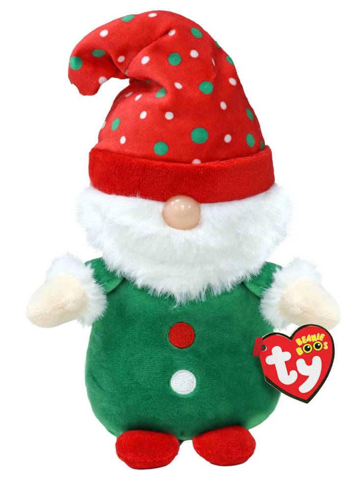 Plus Ty Beanie Boos Winter Collection Gnolan The Green Gnome 13.5cm (TY37309)