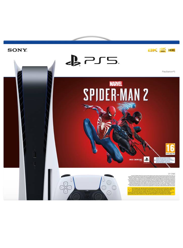 Consola PlayStation 5 Disc Model + Marvel's Spider-Man 2 Bundle - PlayStation 5