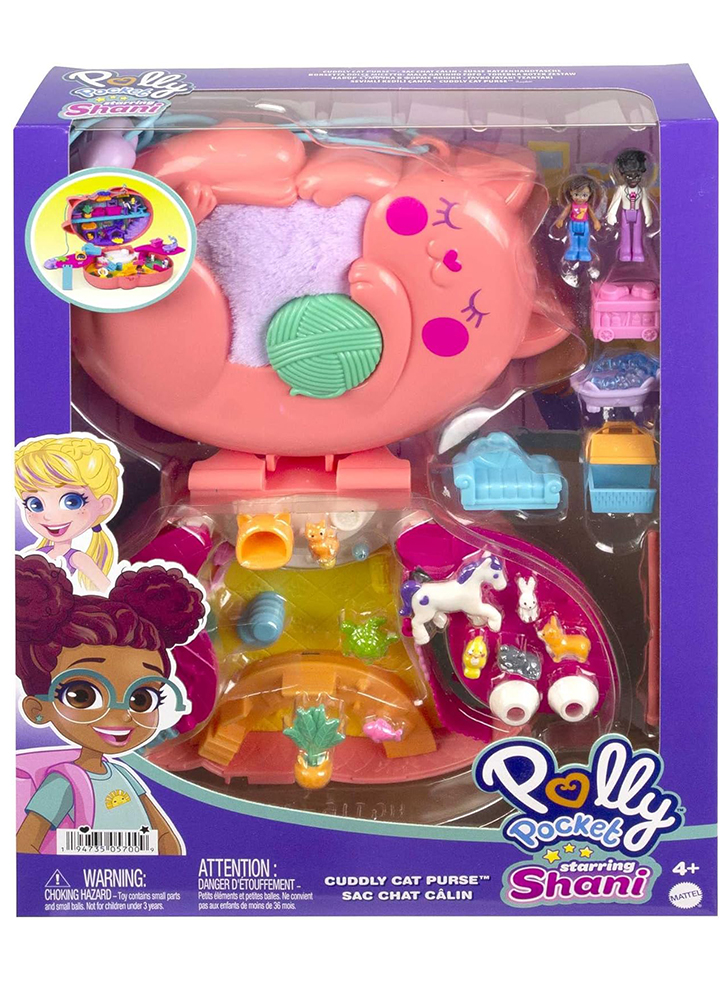 Polly Pocket Starring Shani Cuddly Cat Purse (HGT16)