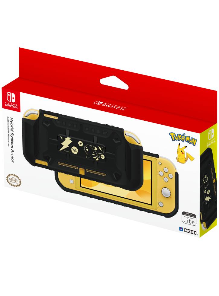 Husa Hori Lite Hybrid System Armor Pokemon Pikachu Black & Gold - NSW