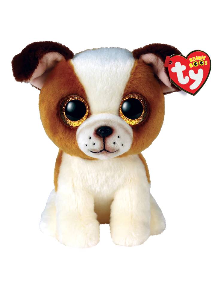 Plus TY Beanie Boos Hugo The Brown/White Dog 15cm (TY36396)