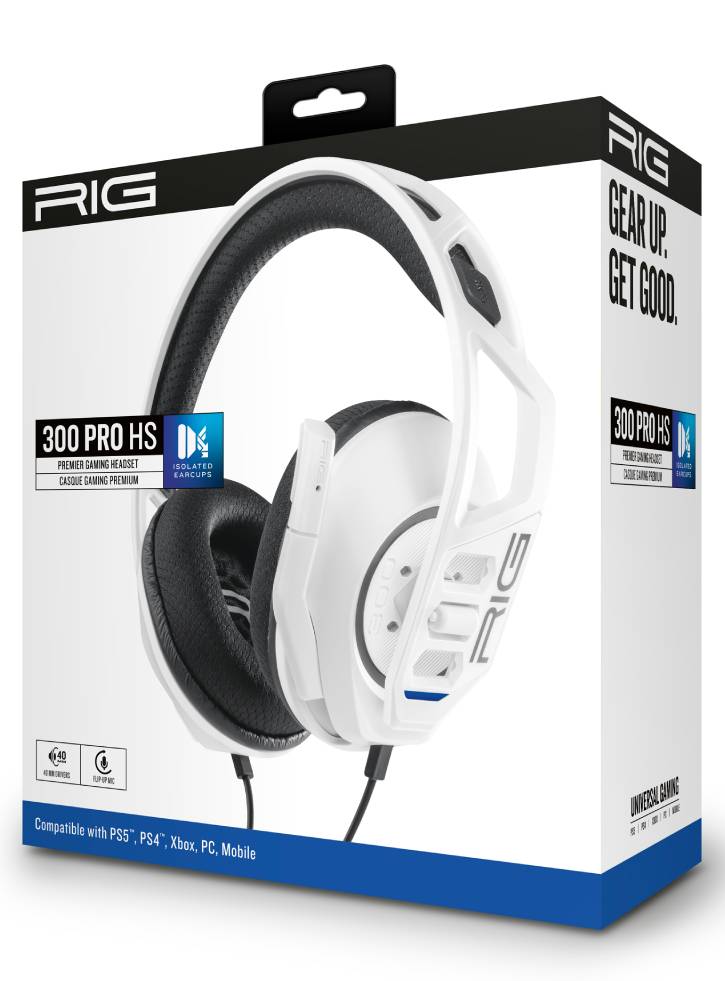 Casti Nacon RIG 300 Pro HS White - Playstation 4