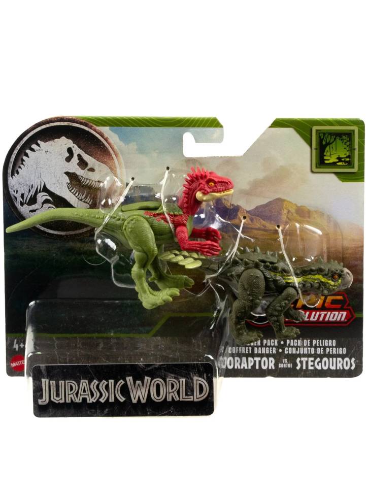 Jurassic World Epic Evolution Danger Pack Eoraptor VS Stegouros (HTK47)