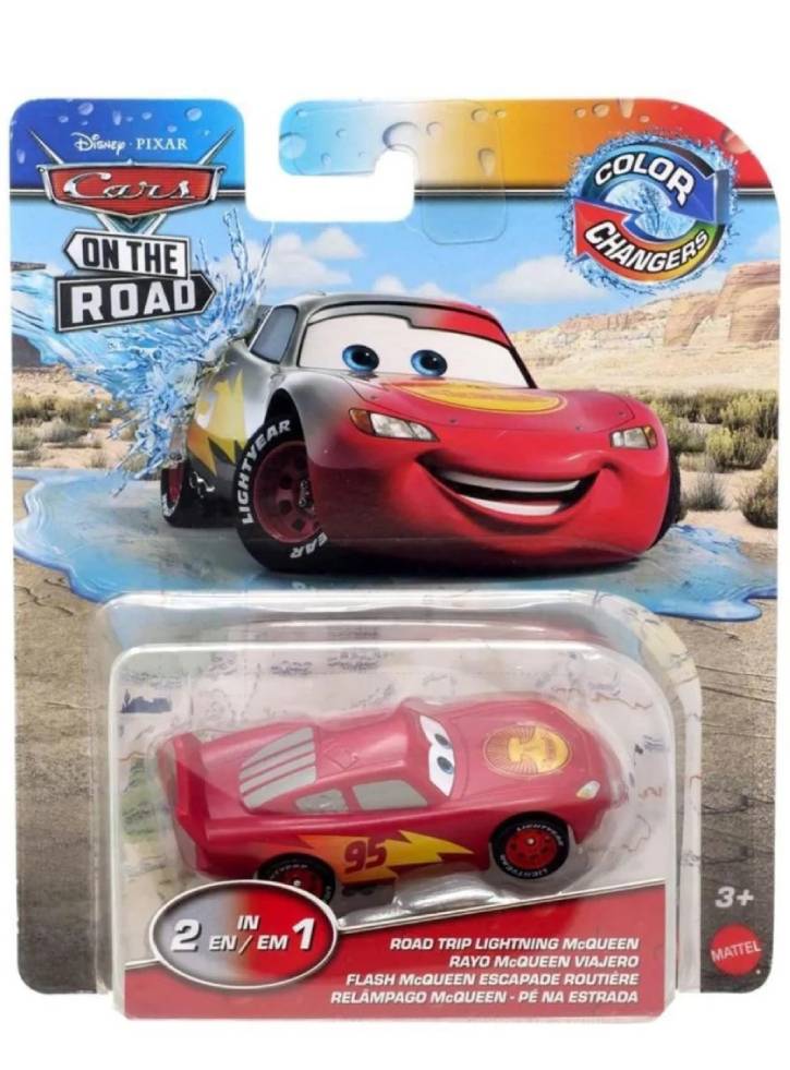 Disney Cars On the Road Color Changers Road Trip Lightning McQueen (HDN00)