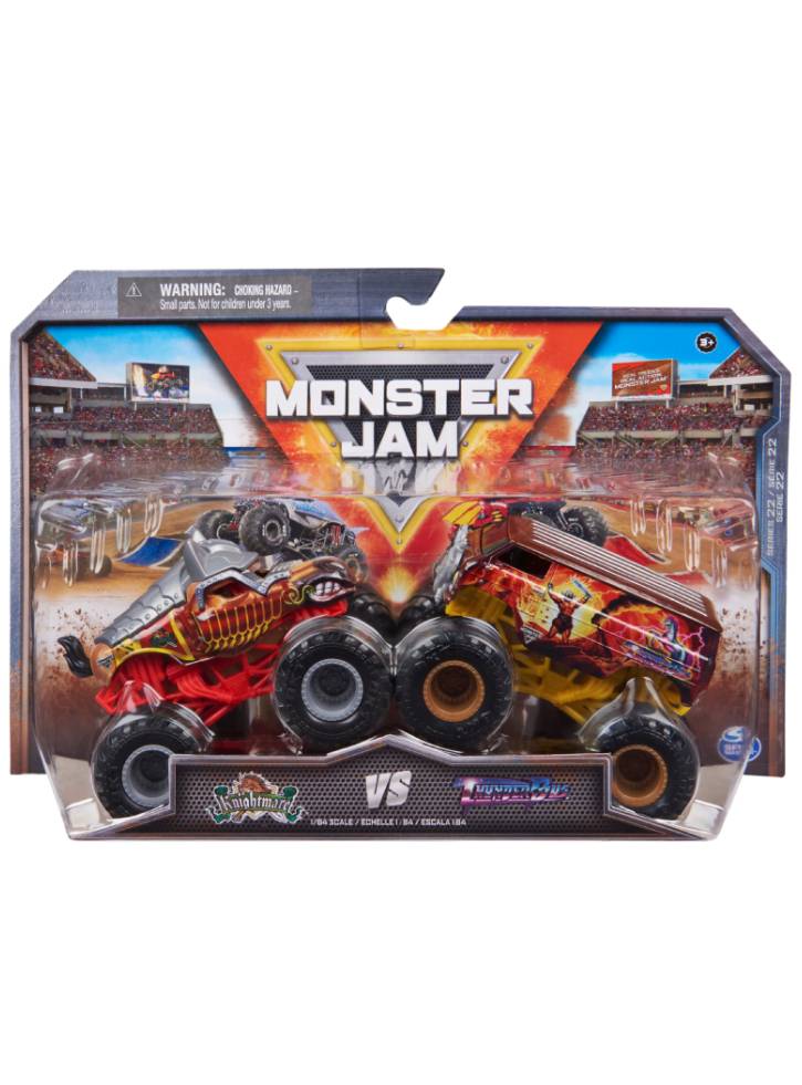 Monster Jam 1:64 Die Cast Knightmare Vs Thunder Bus