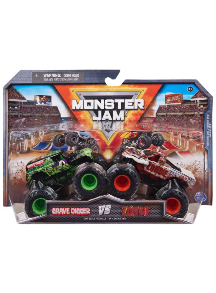Monster Jam 1:64 Die Cast Grave Digger Vs Zombie