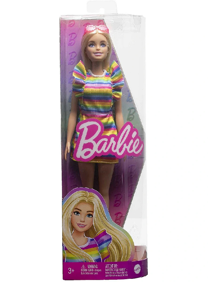 Papusa Barbie Fashionista With Braces And Rainbow Dress (HPF73)
