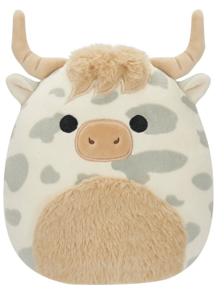 Plus Squishmallows P17 Borsa the Grey Spotted Highland Cow 19cm