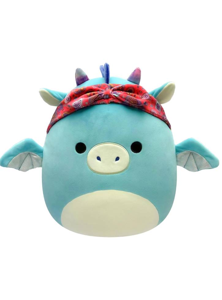 Plus Squishmallows P17 Tatiana the Teal Dragon w Bandana 19cm
