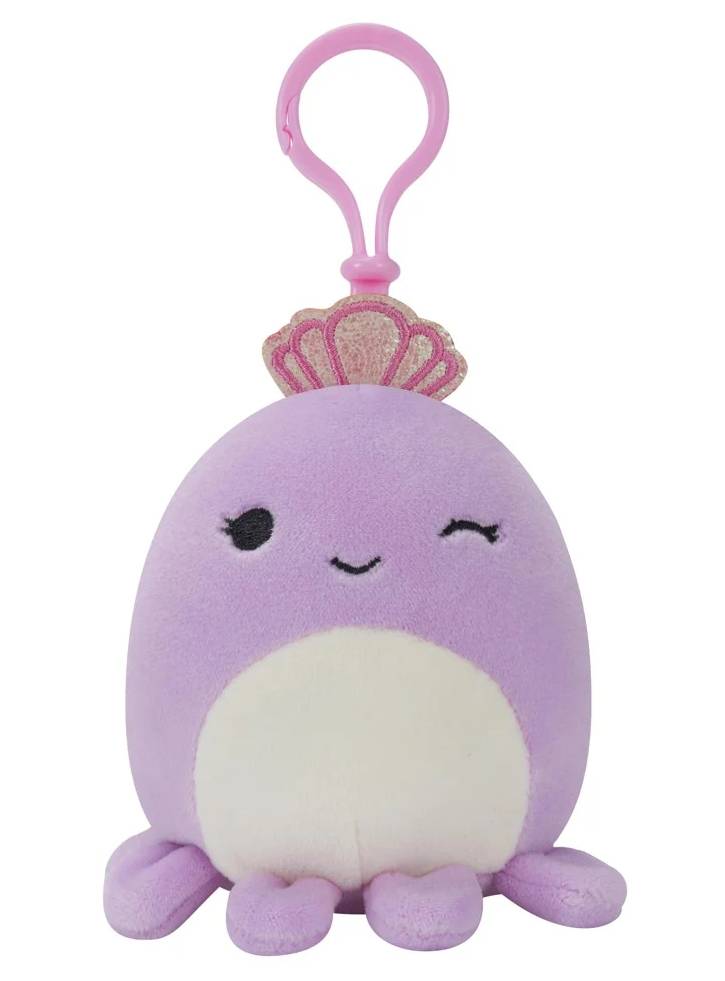 Plus Squishmallows Asst P15 Clip On Violet the Purple Octopus 9cm