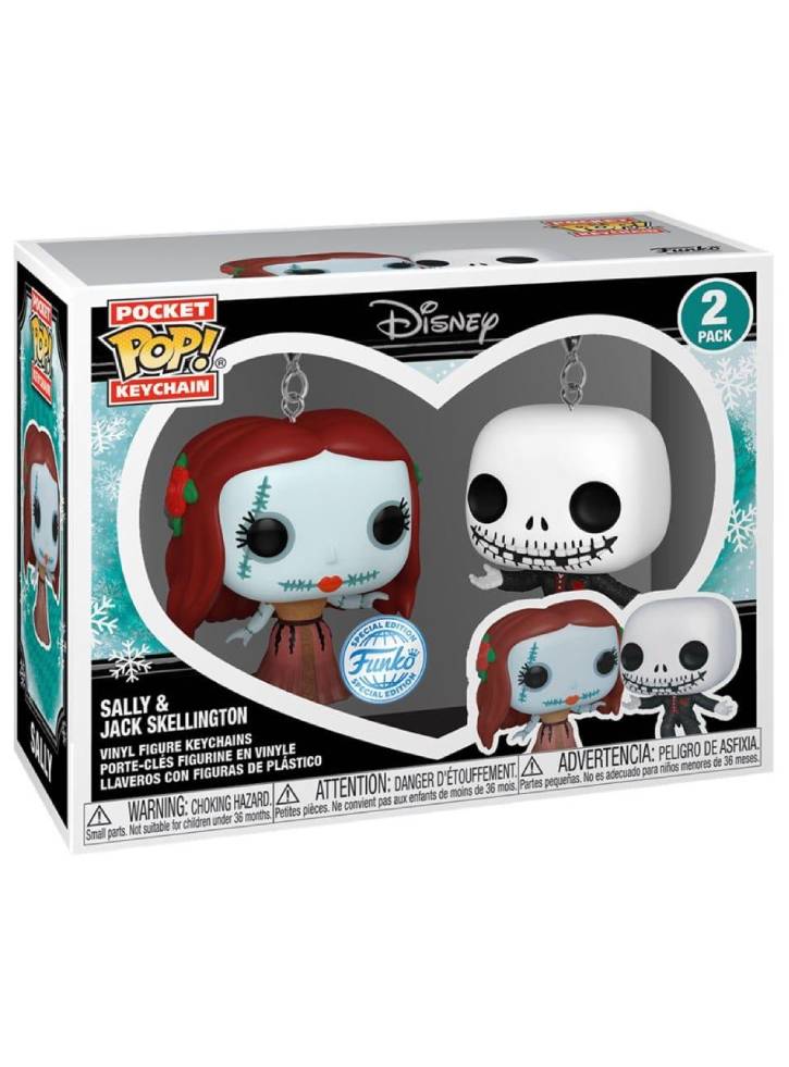 Set Breloc Funko Pocket Pop The Nightmare Before Christmas Holiday Jack and Sally