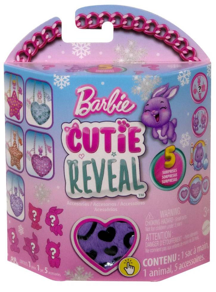 Barbie Cutie Reveal Purple Heart Accessories (HKR37)