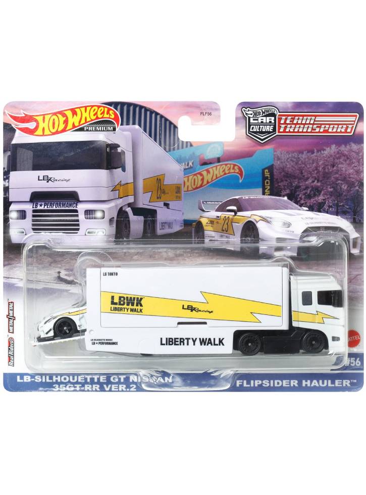 Hot Wheels Premium Car Culture Team Transport LB-Silhouette GT Nissan 35GT-RR Ver.2 Flipsider Hauler (HKF37)