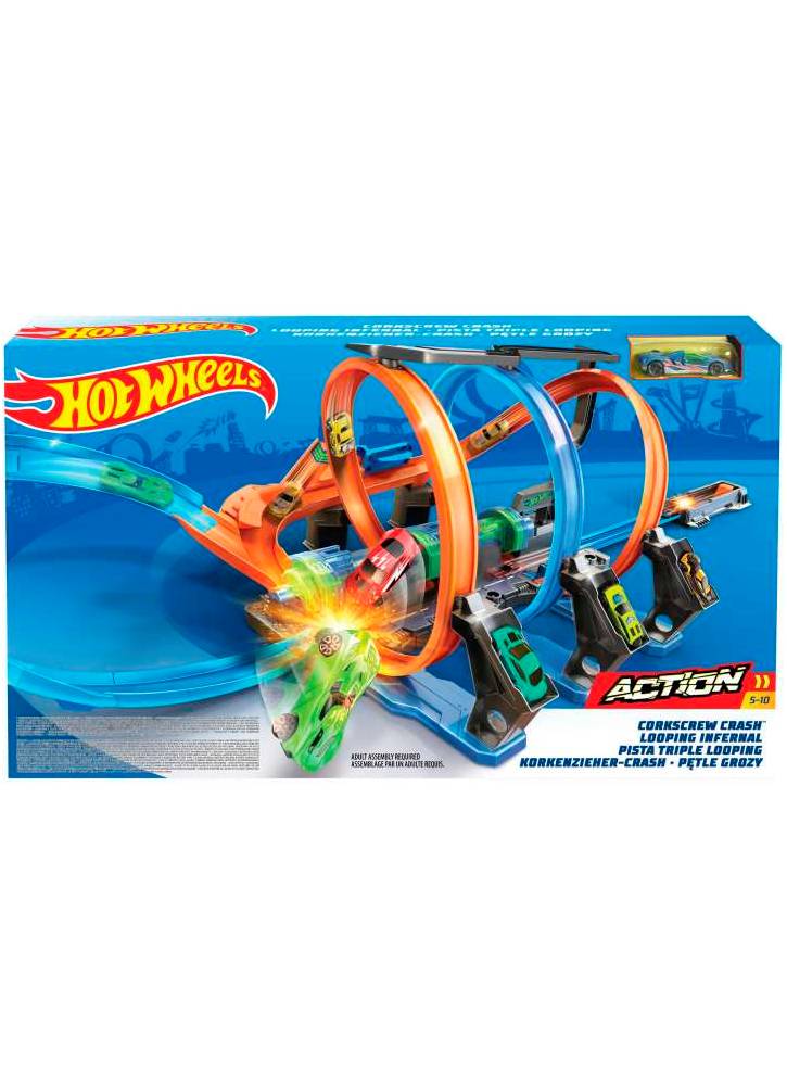 Hot Wheels Corkscrew Crash Track (FTB65)