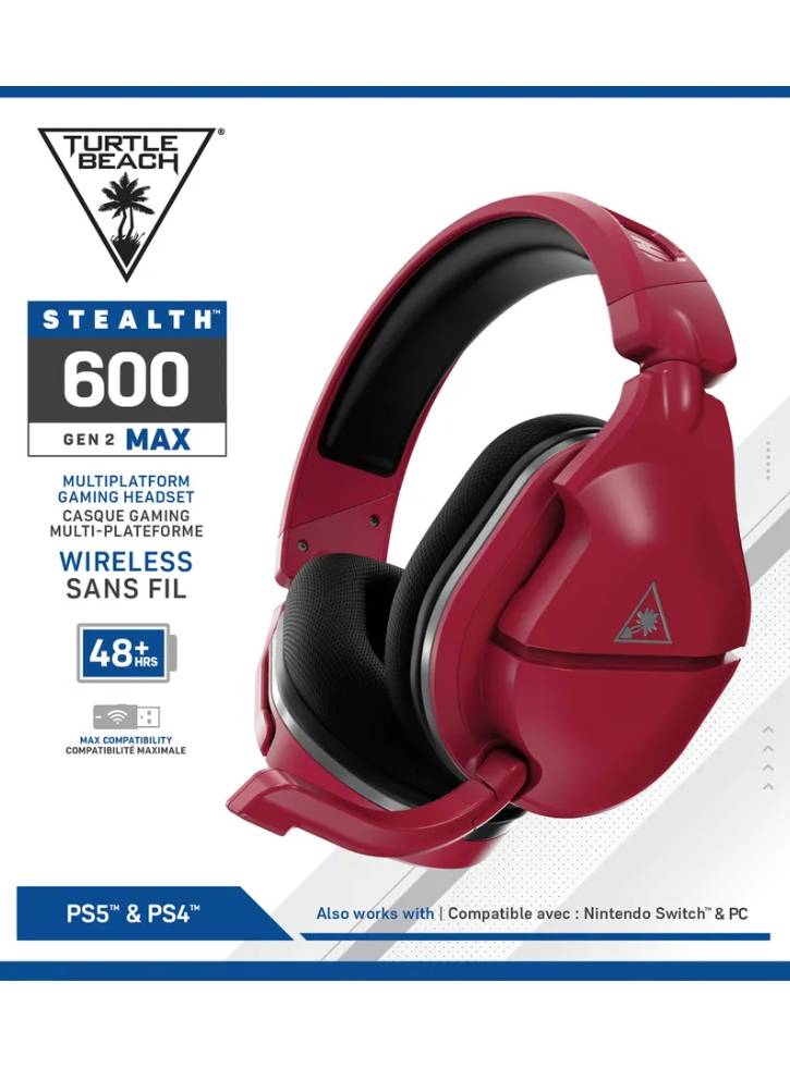 Turtle Beach Stealth 600 Gen2 MAX Midnight Red - Playstation 5