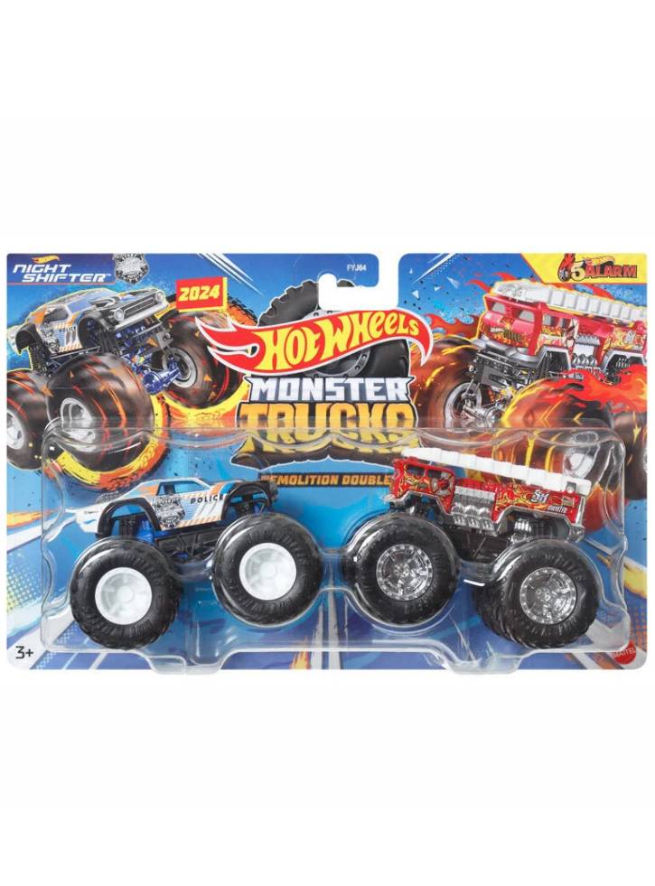 Hot Wheels Monster Trucks Demolition Doubles Night Shifter VS 5 Alarm (HWN56)