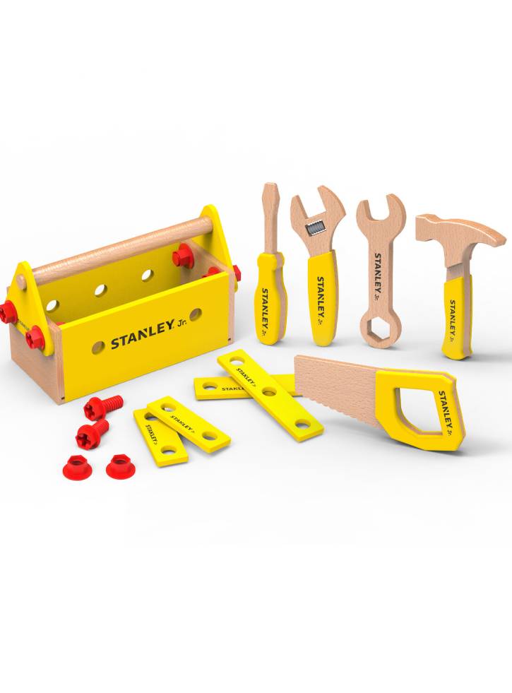 Set Stanley Jr Wooden Toolbox + hand tool (SWRP004-SY)