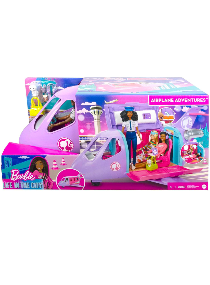Papusa Barbie & Airplane Adventures Playset (HCD49)