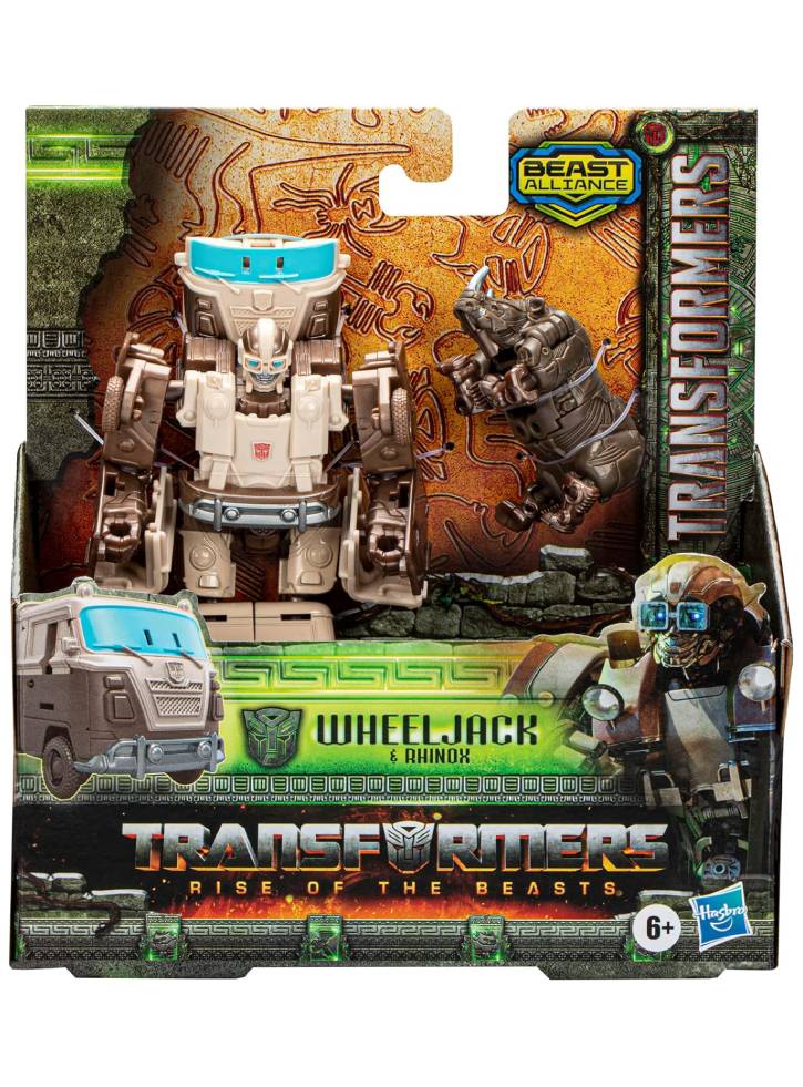 Figurina Transformers Beast Alliance Rise of The Beasts Beast Weaponizer 2-Pack Wheeljack Rhinox 15cm (F4615)