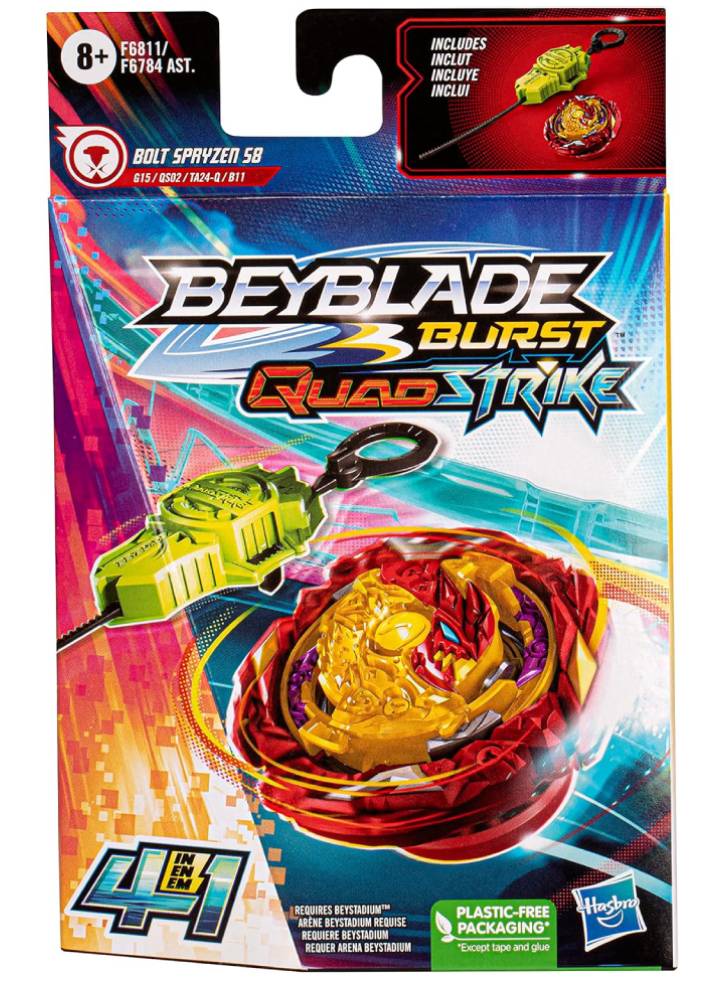 Beyblade Burst Quadstrike Bolt Spryzen K8 Starter Pack (F6811)