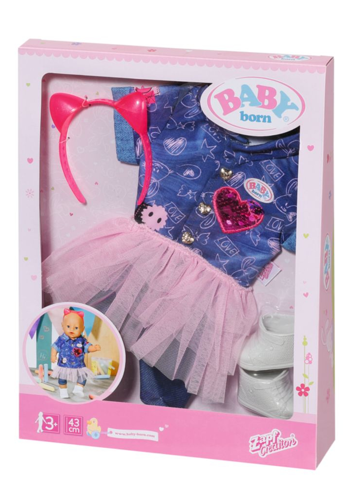 Baby Born Deluxe Jeans Dress Set 43cm (829110)