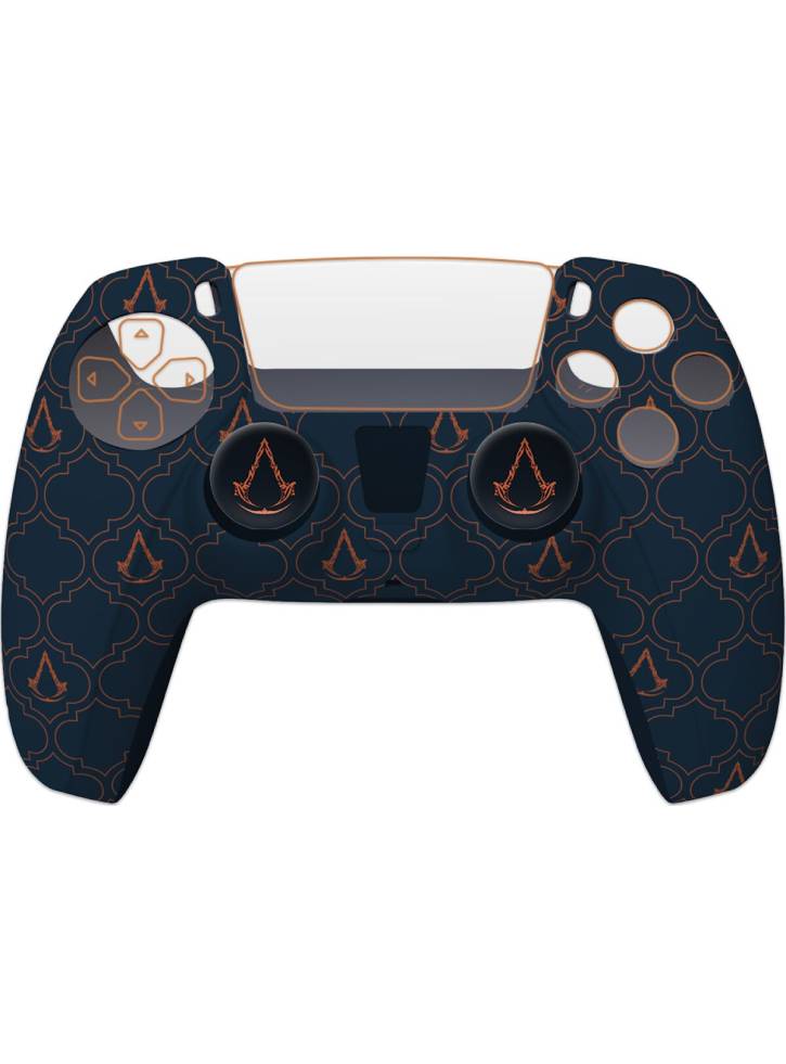 Controller Assassin's Creed Mirage Silicone Grip + Thumbstick Caps Blue Logo - Playstation 5
