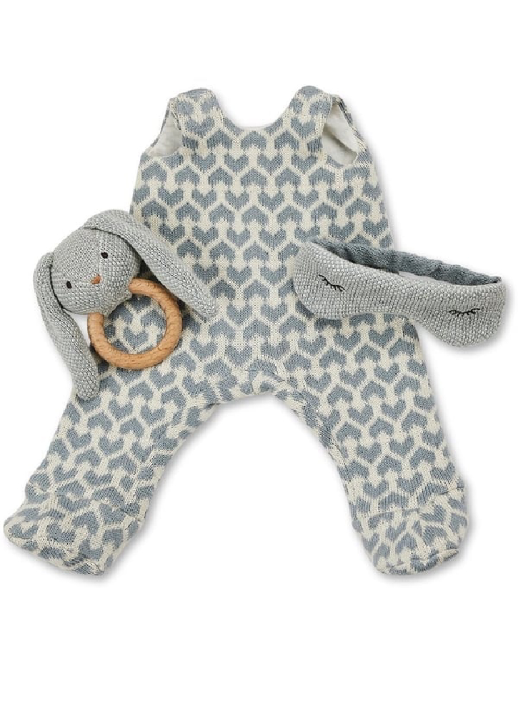 Set Smallstuff Doll Clothing Jumpsuit & Sleeping Mask And Rattle