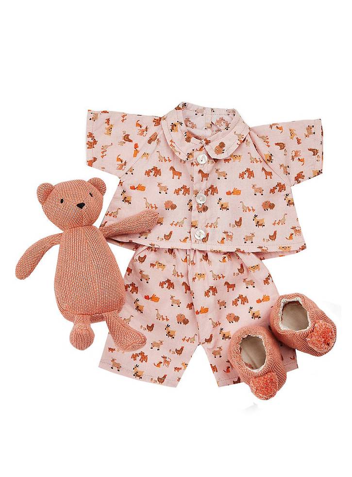 Set Smallstuff Doll Clothing Farm Living Pyjamas & Slippers Teddy