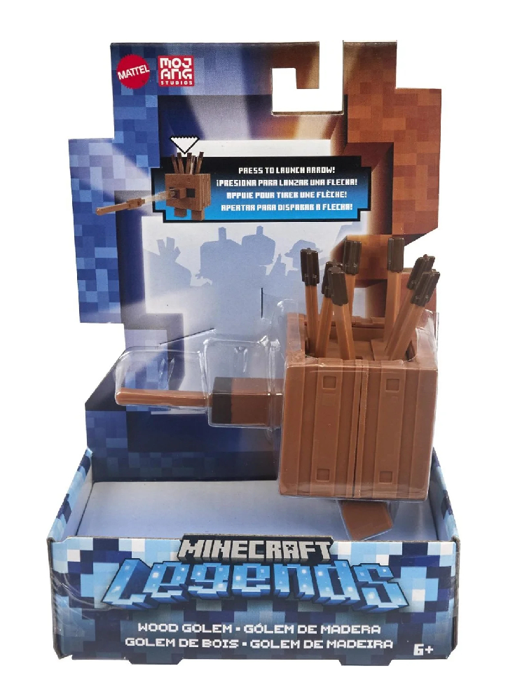 Figurina Mattel Minecraft Badger Series Wood Golem 8cm