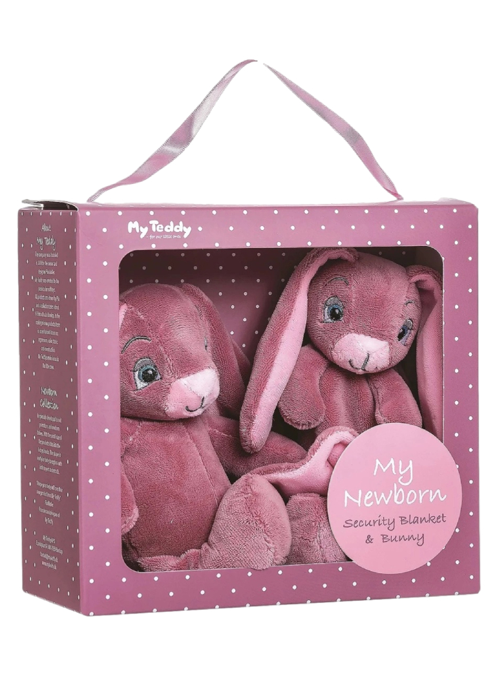 My Teddy Giftbox Comforter & Small Rabbit Pink (28-NBPG-1)