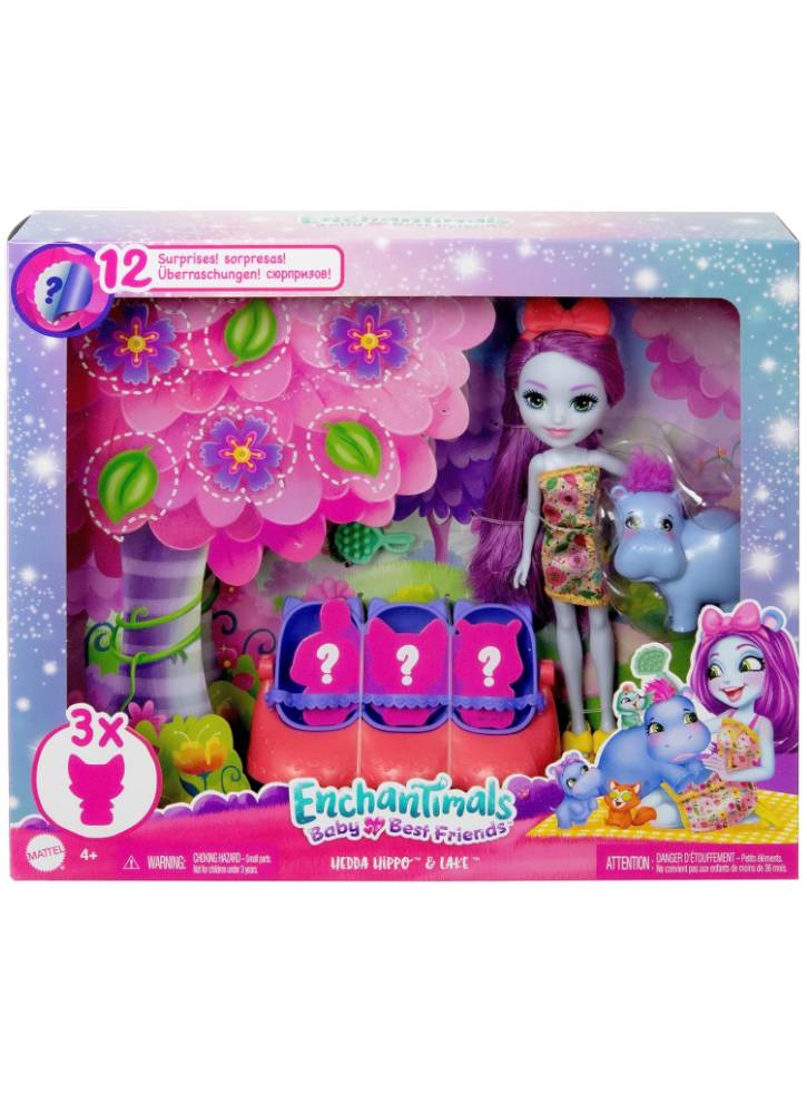 Papusa Enchantimals Baby Best Friends Baby Hippo (HNW97)