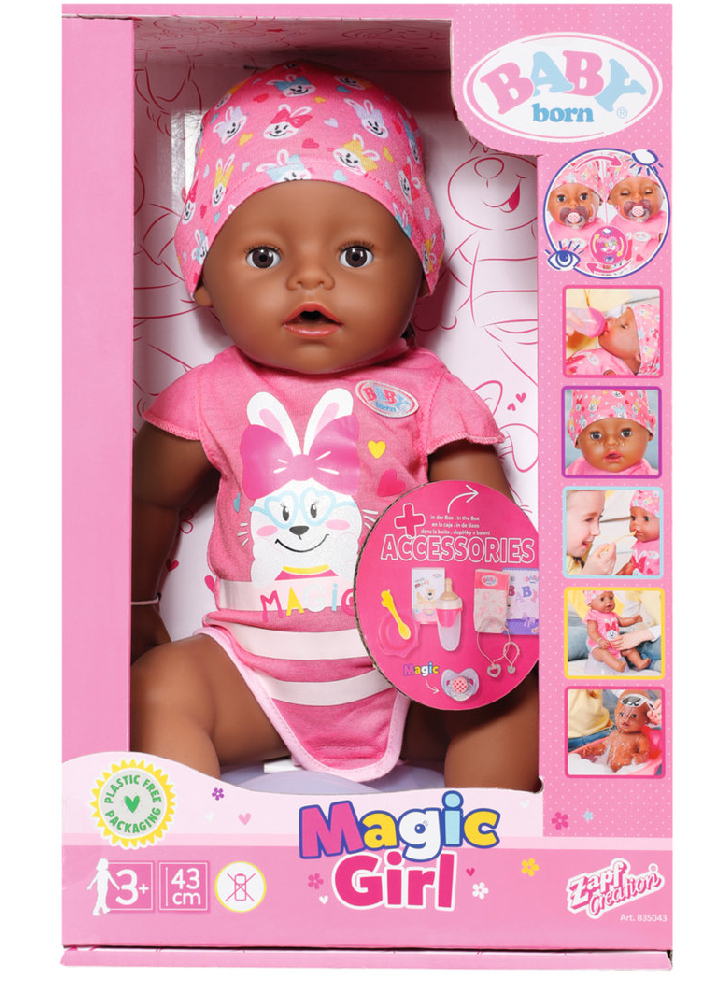 Papusa Baby Born Magic Girl Brown Eyes 43cm (835043)