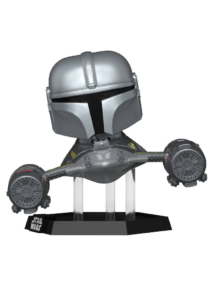 Figurina Funko Pop Rides Disney Star Wars The Mandalorian in N1 Starfighter (with R5-D4) #670 11cm