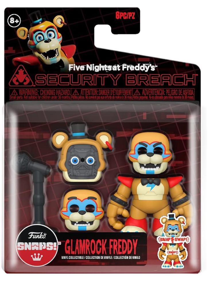 Figurina Funko Snaps Five Nights at Freddys Security Breach Glamrock Freddy Playset 8cm