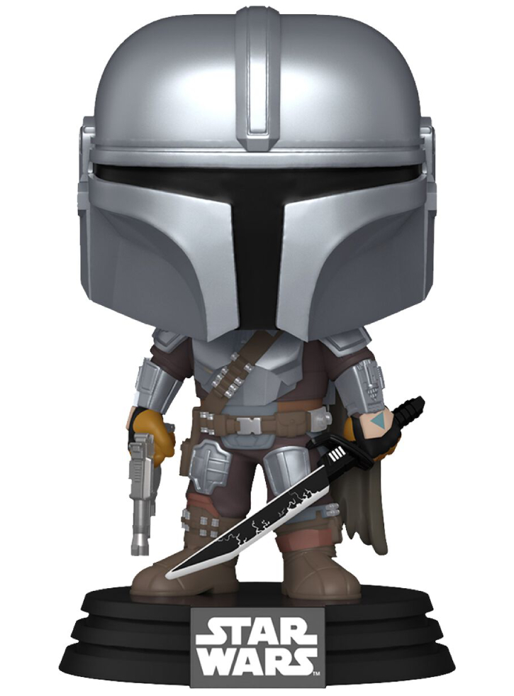 Figurina Funko Pop Disney Star Wars The Mandalorian The Mandalorian with Darksaber #663 Bobble-Head 8cm