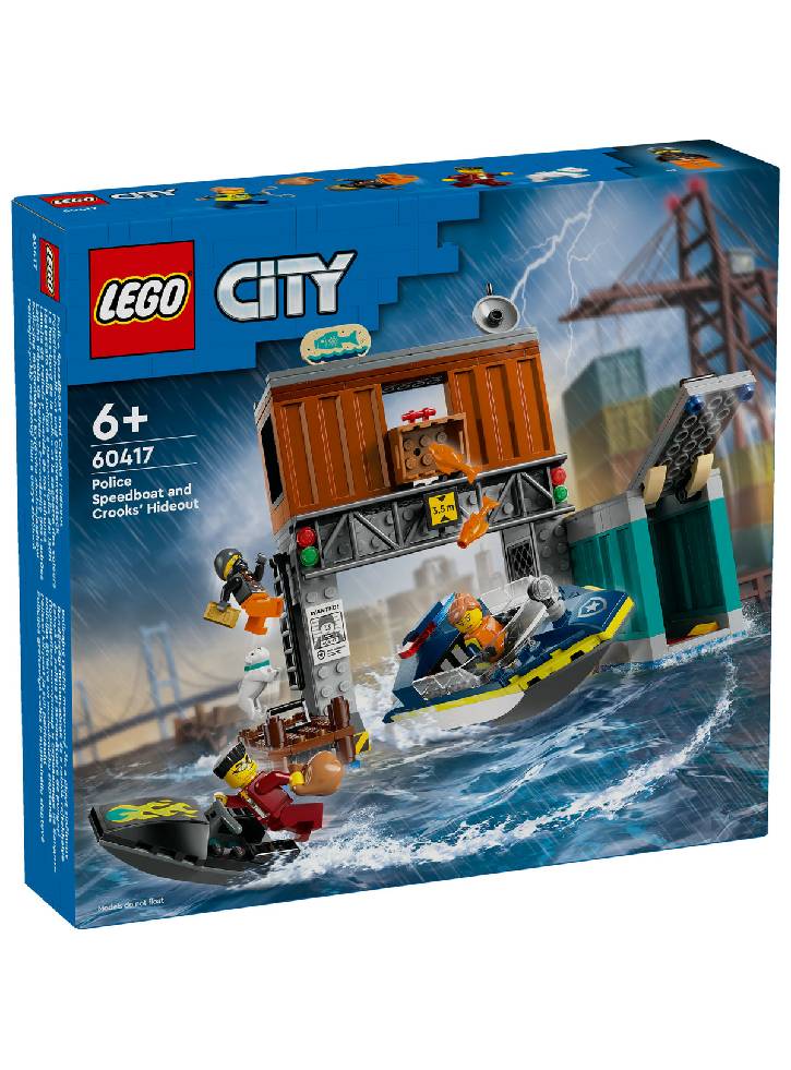LEGO City Police Speedboat and Crooks' Hideout (60417)