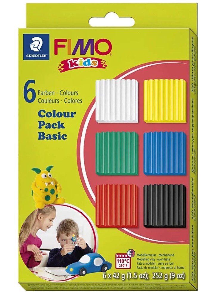 Plastilina FIMO Kids Clay Standard Colours (78536)