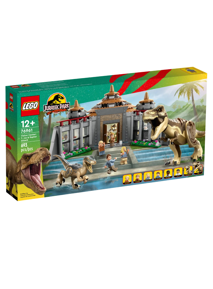 LEGO(r) Jurassic Park 30th Anniversary Visitor Center T Rex Raptor Attack (76961)