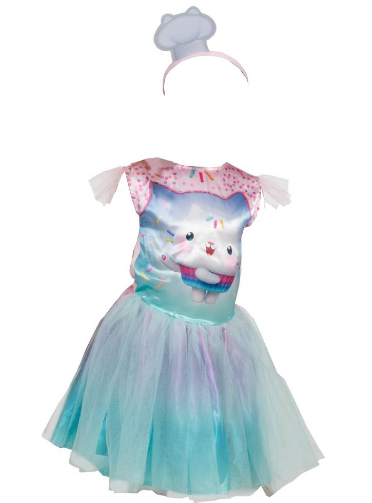 Costum Rubies Gabby's Dollhouse Costume Cakey Cat Tutu Dress (1000834)