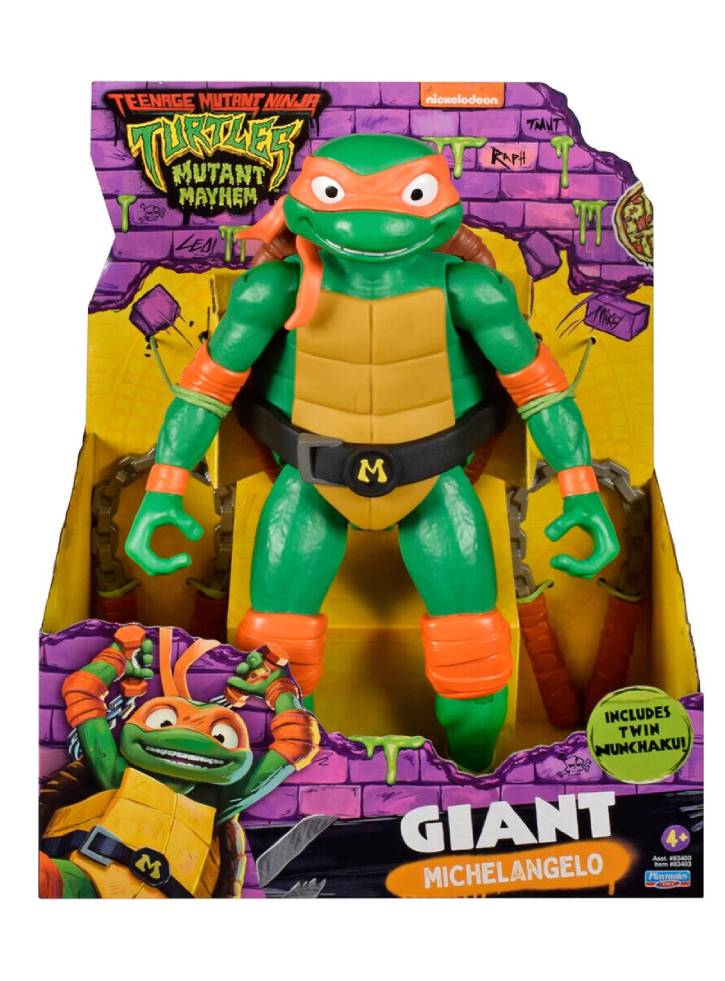Figurina Turtles Mutant Mayhem Giant Movie Michelangelo 30cm